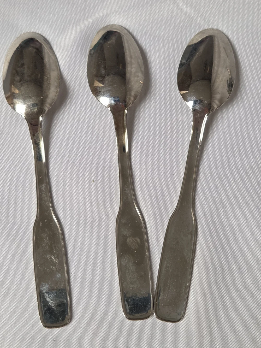 Set of 3 Vintage Silver-tone 'Rejoice' Engraved Spoons
